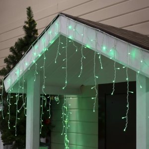 БАХРОМА уличная, Ш:4м, В:0.6м, Н.Б. LED-180-220V, 8 режимов, ЗЕЛЕНЫЙ 