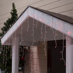 БАХРОМА уличная, Ш:4м, В:0.6м, Н.Б. LED-180-220V, 8 режимов, КРАСНЫЙ 