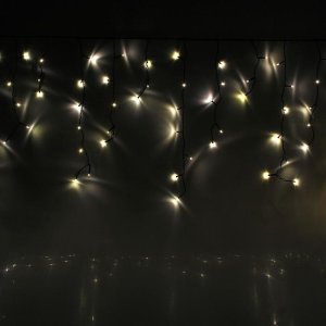 БАХРОМА уличная, Ш:4м, В:0.6м, Н.Т. LED-180-220V, 8 режимов, ТЕПЛ БЕЛ 