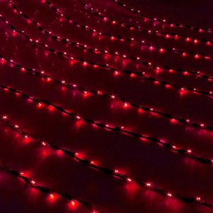 Гирлянда "Дождь" улич. Ш:2 м, В:1,5 м, Н.Т. LED-400-220V, контр. 8 р, КРАСНЫЙ 