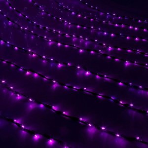 Гирлянда "Дождь" улич. Ш:2 м, В:1,5 м, Н.Т. LED-400-220V, контр. 8 р, ФИОЛЕТ 