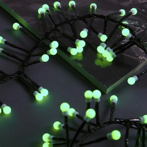 НИТЬ уличная, УМС, Мишура шарики Д:4 м. Н.Т. LED-400-31V 8 режимов, ЗЕЛЕНЫЙ 