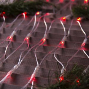 СЕТЬ, уличная УМС Ш:2м, В:1,5м, Н.С. 3W LED-192-220V, КРАСНЫЙ 