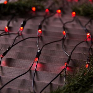 СЕТЬ, уличная УМС Ш:2м, В:1,5м, Н.Т. 3W LED-192-220V, КРАСНЫЙ 
