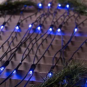 СЕТЬ, уличная УМС Ш:2м, В:3м, Н.Т. 3W LED-384-220V, СИНИЙ 