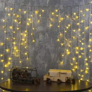 БАХРОМА, Арка, Ш:1 м, В:1 м, Н.С. LED-126-220V, 8 режимов, Т/БЕЛЫЙ 