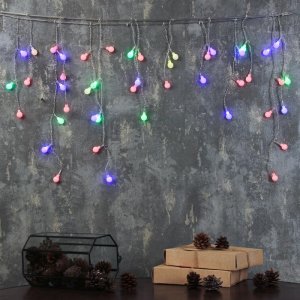 БАХРОМА, Ш:1.8 м, В:0.5 м, Н.С. "Шарики" LED-48-220V, моргает, МУЛЬТИ (RG/RB) 