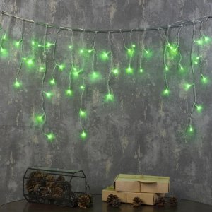 БАХРОМА, Ш:1.8 м, В:0.5 м, Н.С. LED-48-220V, 8 режимов, ЗЕЛЕНЫЙ 