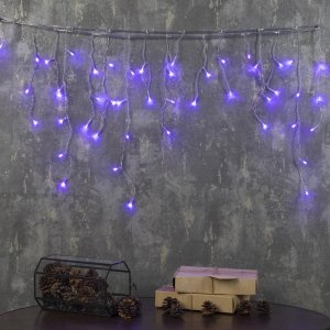 БАХРОМА, Ш:1.8 м, В:0.5 м, Н.С. LED-48-220V, 8 режимов, ФИОЛЕТ 3556832