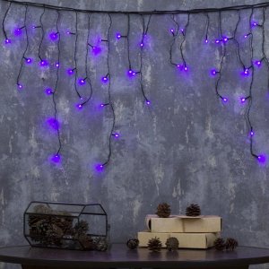 БАХРОМА, Ш:1.8 м, В:0.5 м, Н.Т. LED-48-220V, 8 режимов, ФИОЛЕТ 