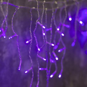 БАХРОМА, Ш:3 м, В:0.5 м, Н.С. LED-80-220V, 8 режимов, ФИОЛЕТ 