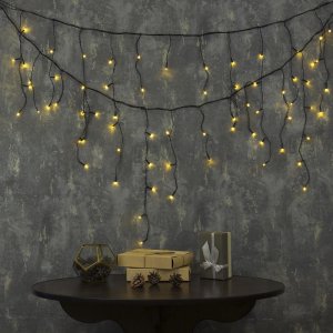 БАХРОМА, Ш:3 м, В:0.5 м, Н.Т. LED-80-220V, 8 режимов, Т/БЕЛЫЙ 