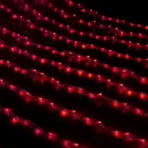 Гирлянда "Дождь" Ш:2 м, В:3 м, Н.С. LED-800-220V, контр. 8 р, КРАСНЫЙ 