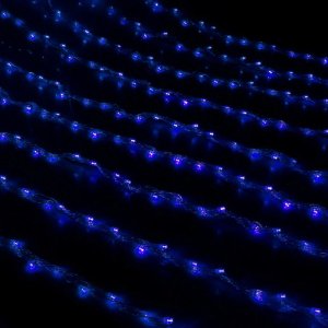 Гирлянда "Дождь" Ш:2 м, В:3 м, Н.С. LED-800-220V, контр. 8 р, СИНИЙ 