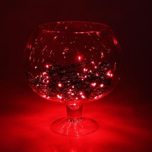 Гирлянда "Метраж" УМС, 10 м, Н.Т., LED-100-24В, б/контр., КРАСНЫЙ 