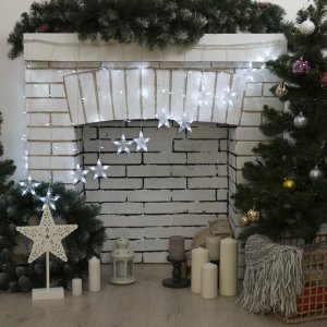 ЗАНАВЕС, "Арка" УМС вилка Ш:2,5 м, В:1,2 м, Н.С. LED-136-220V. 8 режимов, БЕЛЫЙ 