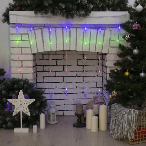 ЗАНАВЕС, "Капли" УМС вилка Ш:2,5 м, В:0,65 м, Н.С. LED-50-220V, 8 режимов, МУЛЬТИ 