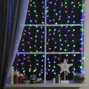 ЗАНАВЕС, УМС вилка "ЕЖИКИ" Ш:2 м, В:1,5 м, Н.С. LED-360-220V, моргает, МУЛЬТИ(RG/RB) 