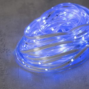 НИТЬ "Яркая лента" 10 м, SMD2835-260/20-12V, мерцание, Б/П в компл., СИНИЙ 