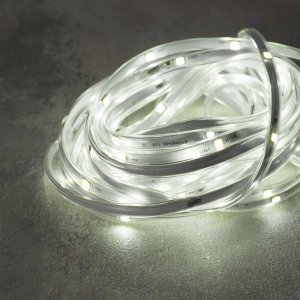 НИТЬ "Яркая лента" 5 м, SMD2835-130/10-12V, мерцание, Б/П в компл., БЕЛЫЙ 