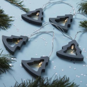 НИТЬ, 1.5 м, с насадк. "Ёлка синяя", Н.С., LED-10-3V, 2*АА (не в компл), фиксинг, Т/БЕЛЫЙ 