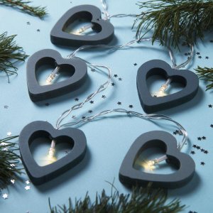 НИТЬ, 1.5 м, с насадк. "Сердце синее", Н.С., LED-10-3V, 2*АА (не в компл), фиксинг, Т/БЕЛЫЙ  