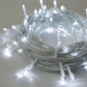 НИТЬ, 10 м, Н.Б. LED-100-220V, 8 режимов, БЕЛЫЙ 