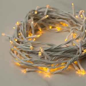 НИТЬ, 10 м, Н.Б. LED-100-220V, 8 режимов, ЖЕЛТЫЙ 