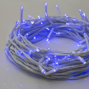 НИТЬ, 10 м, Н.Б. LED-100-220V, 8 режимов, СИНИЙ 