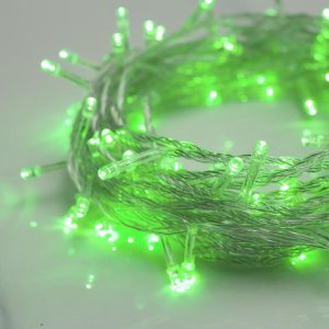 НИТЬ, 10 м, Н.С. LED-100-220V, 8 режимов, ЗЕЛЕНЫЙ 