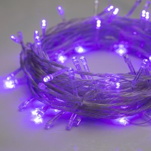 НИТЬ, 10 м, Н.С. LED-100-220V, 8 режимов, ФИОЛЕТ 