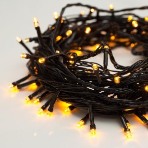 НИТЬ, 10 м, Н.Т. LED-100-220V, 8 режимов, ЖЕЛТЫЙ 