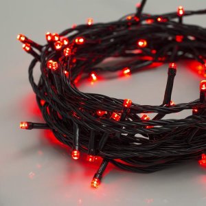 НИТЬ, 10 м, Н.Т. LED-100-220V, 8 режимов, КРАСНЫЙ 
