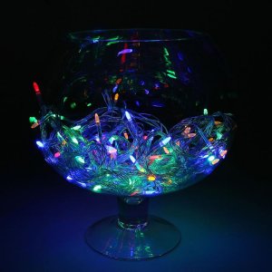 НИТЬ, 10 м. “Игла”, Н.С. LED-100-220V, 8 режимов, МУЛЬТИ       