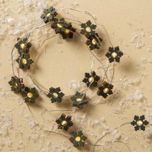 НИТЬ, 2 м, "Роса", с насад, "Снежинка синяя", LED-20-3V, 2*АА(не в компл), фиксинг, Т/БЕЛЫЙ 
