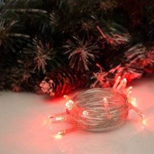 НИТЬ, 2 м, Н.С. LED-20-4,5 V, (АА*3 шт.не в компл.), 2 режима, КРАСНЫЙ 
