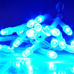 НИТЬ, 2 м, Н.С. LED-20-4,5 V, (АА*3 шт.не в компл.), 2 режима, СИНИЙ 