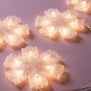 НИТЬ, 2 м, с насад. "Снежинка матовая", 12х12 см, Н.С. LED-36-220V, Т-БЕЛЫЙ 