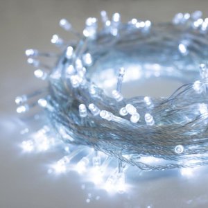 НИТЬ, 20 м, Н.С. LED-200-220V, 8 режимов, БЕЛЫЙ 