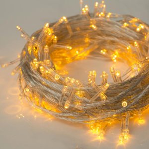 НИТЬ, 20 м, Н.С. LED-200-220V, 8 режимов, ЖЕЛТЫЙ 