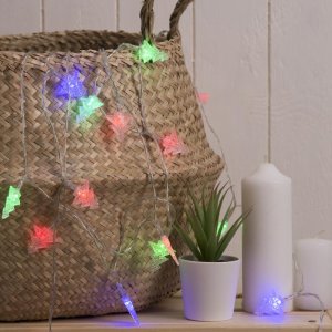 НИТЬ, 3 м, USB, с насад. "Елки", Н.С. LED-20-5V, МУЛЬТИ 