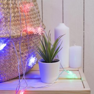 НИТЬ, 3 м, с насад. "Снежинки больш",Н.С.LED-20-3,6V, (АА*3 шт.не в компл)МУЛЬТИ 