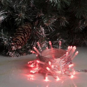 НИТЬ, 4 м, Н.С. LED-40-4,5 V, (АА*3 шт.не в компл.), 2 режима, КРАСНЫЙ 