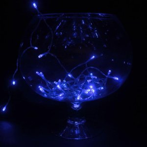 НИТЬ, 4 м, Н.С. LED-40-4,5 V, (АА*3 шт.не в компл.), 2 режима, СИНИЙ 
