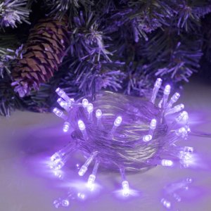 НИТЬ, 4 м, Н.С. LED-40-4,5 V, (АА*3 шт.не в компл.), 2 режима, ФИОЛЕТОВЫЙ 