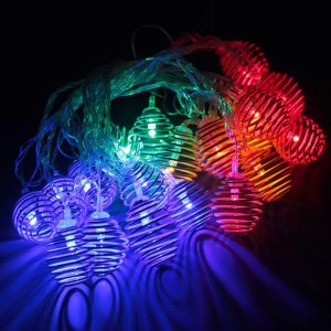 НИТЬ, 4м. с насад. “Пружинка Шарик”,3 см Н.С. LED-20-220V, 8 режимов, МУЛЬТИ 