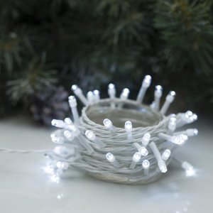 НИТЬ, 5 м, Н.Б. LED-50-220V, 8 режимов, БЕЛЫЙ 