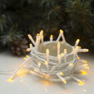 НИТЬ, 5 м, Н.Б. LED-50-220V, 8 режимов, ЖЕЛТЫЙ 