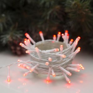 НИТЬ, 5 м, Н.Б. LED-50-220V, 8 режимов, КРАСНЫЙ 
