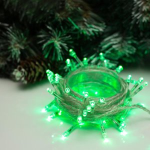 НИТЬ, 5 м, Н.С. LED-50-220V, 8 режимов, ЗЕЛЕНЫЙ 